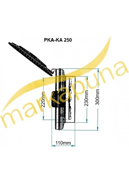 Fanex Fan Fanex Pka 250 Ka 25 cm Kapaklı 800 M³/h Aksiyel Aspiratör