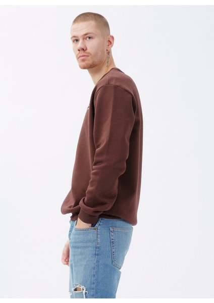 Bisiklet Yaka Kahve Erkek Sweatshirt DT10118-3_DENIM Trip Bisiklet Yaka