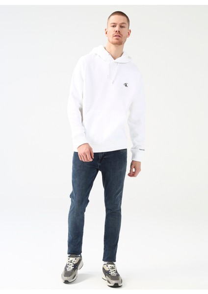 Bisiklet Yaka Beyaz Erkek Sweatshirt fiyatları