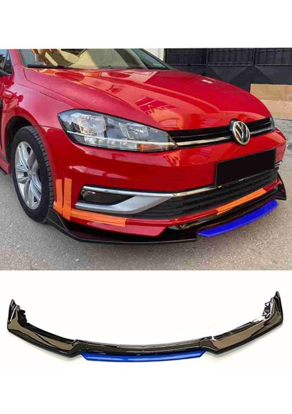 Subaru Outback 2003-2009 Mavi Şeritli Ön Lip ve Yan Marşpiyel Seti Mavi