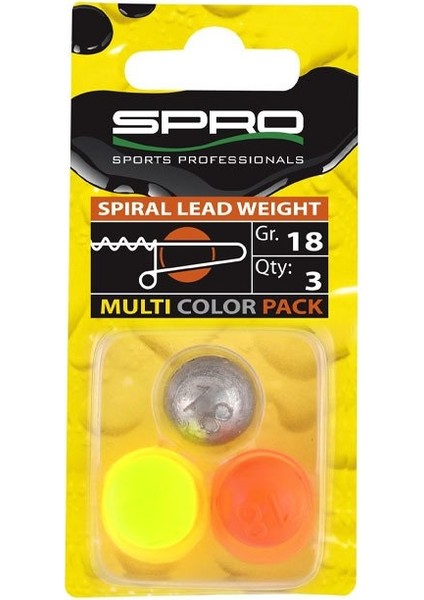 D. Spro Spiral Weight Sasi Kurşunu 18GR Assorti1/3 modelleri