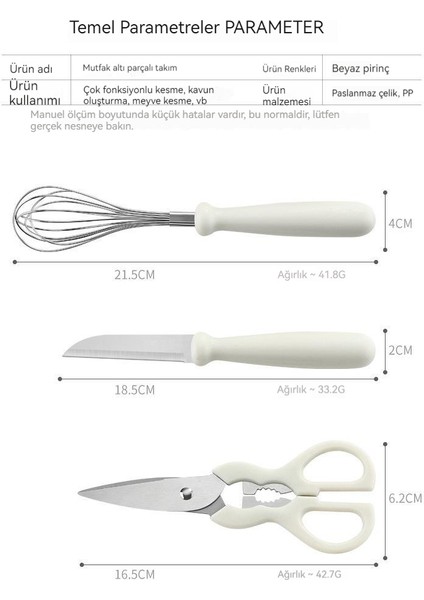 Mutfak Aletleri Seti 6 Parça Seti (Yurt Dışından) fiyatları
