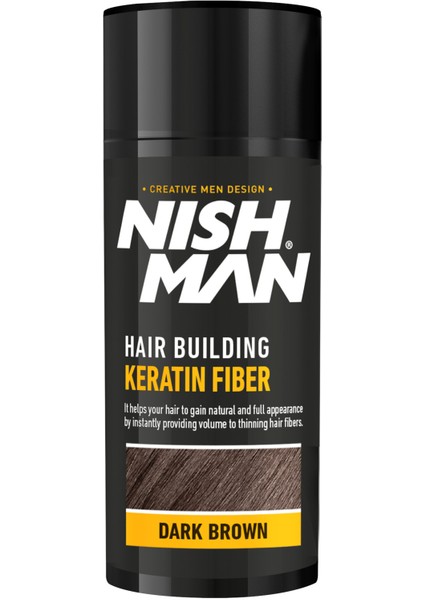 NISHMAN Saç Dolgunlaştırıcı Keratin Fiber ( Dark Brown ) 21Gr