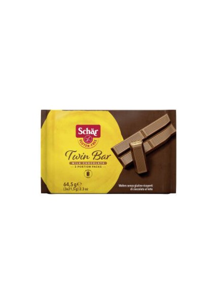 Glutensiz Çikolata Twin Bar 64,5 G x 2'li