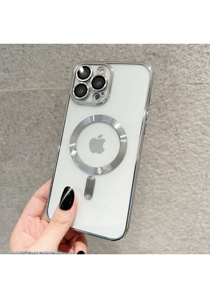 iPhone 12 Pro Max Kılıf Kamera Lens Korumalı Yeni Seri Üst Model Görünüm Manyetik Magsafe Kılıf