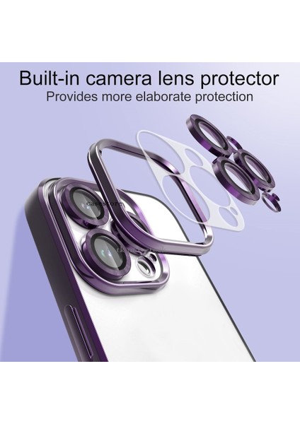 iPhone 14 Pro Uyumlu Kılıf Kamera Lens Koruyuculu Sararmaz Şeffaf Toz Geçirmez Hoparlör Tasarımı Elektrolizle Darbeye Dayanıklı Çizilmez Ince fiyatları