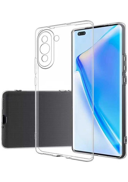 Huawei Nova 10 Kılıf Süper Silikon Lüx Kamera Korumalı Şeffaf+Nano