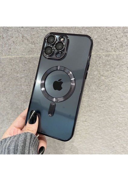 iPhone 12 Pro Max Kılıf Kamera Lens Korumalı Yeni Seri Üst Model Görünüm Manyetik Magsafe Kılıf