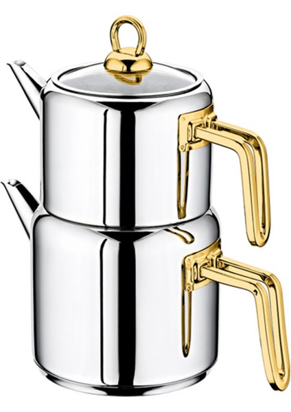 Thales Çelik Çaydanlık Takımı Gold