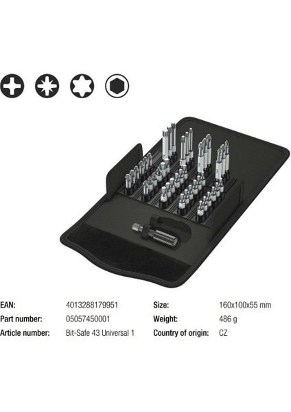 Bits Seti Bit-Safe 43 Universal 1 05057450001