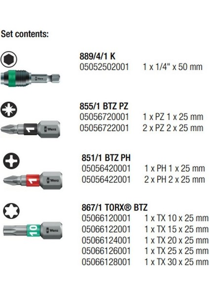 Bit-Check 12 Bitorsion 1 Bits Seti 05057420001