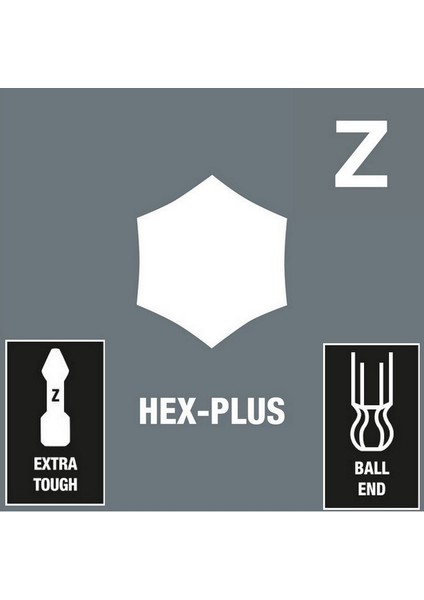 842/4 Z Hexplus Topbaş Bits Uç 89 mm 7/64" 05380125001