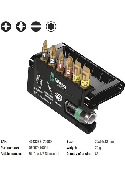 Bit-Check 7 Diamond 1 Bitorsion Bits Seti 05057416001