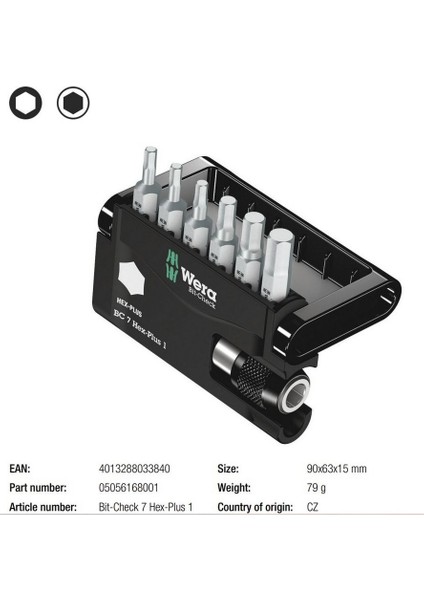 Bits Seti Hexplus Bit-Check 7 Universal 1 05056168001
