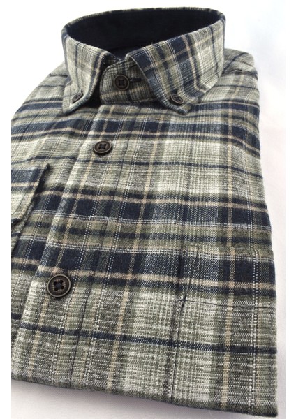 2022-110 Klasik Kışlık Gömlek /yeşil/s modelleri