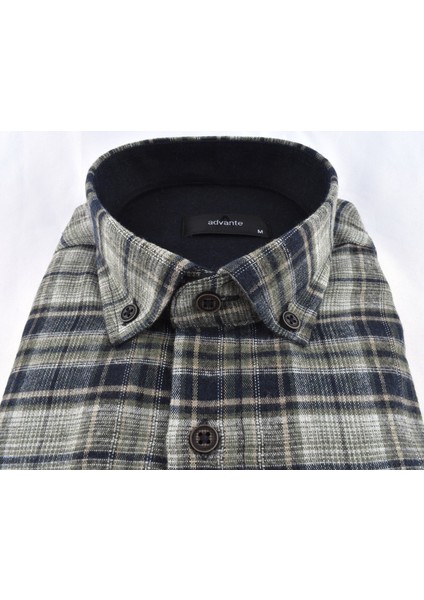 2022-110 Klasik Kışlık Gömlek /yeşil/s fırsatları