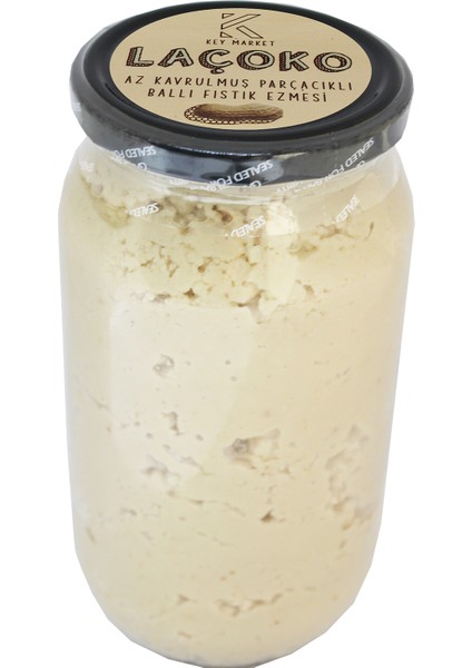 2 kg Şekersiz, Katkısız, Glutensiz, Az Kavrulmuş (Çiğ) Parçacıklı Ballı Fıstık Ezmesi