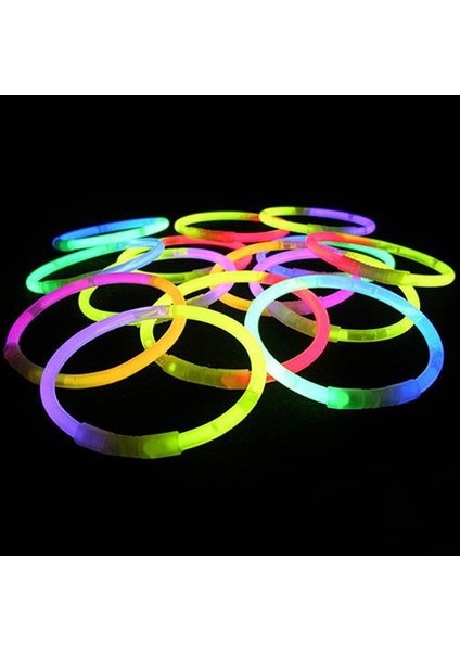 100 Adet Glow Stick Fosforlu Çubuk Işıklı Bileklik Ilginç Ürün