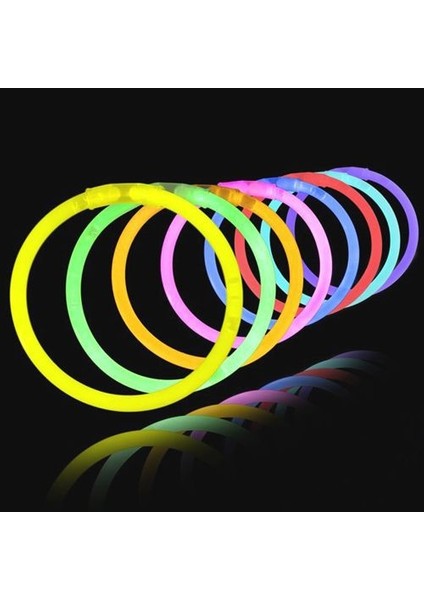 100 Adet Glow Stick Fosforlu Çubuk Işıklı Bileklik Ilginç Ürün