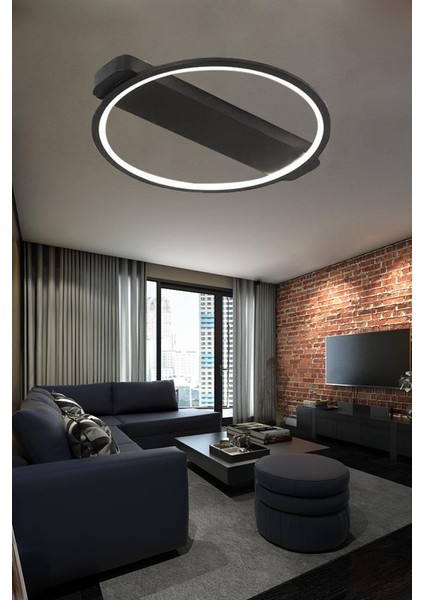 9143 Plofonyer Siyah LED Avize