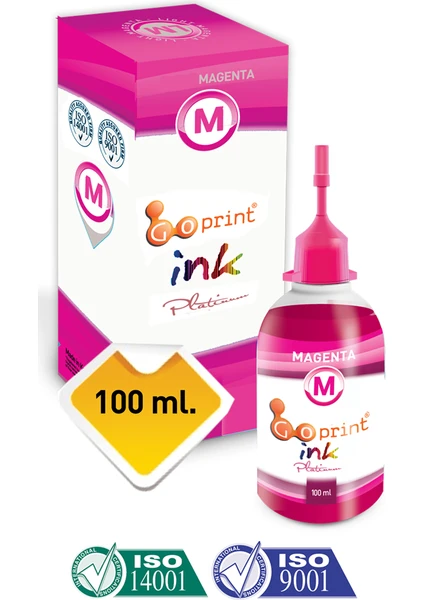 Epson T6733 Uyumlu Magenta Uv (Solmayan) Goprint Yazıcı Mürekkebi 100ML