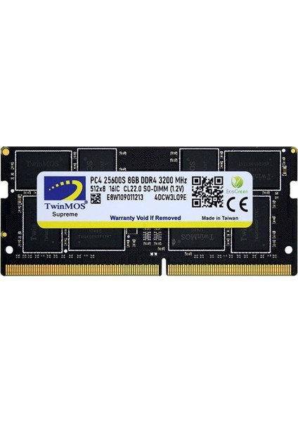 8 GB Ddr4 3200 Twınmos MDD48GB3200N Nb