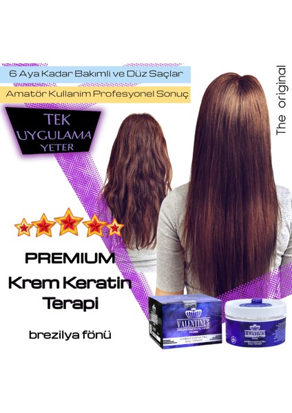 Valentines Professional Keratin Terapi Kurtarıcı Bakım ve Brezilya Fönü / Tek Uygulama ile Aylarca Kalıcı Düz ve Bakımlı Saçlar