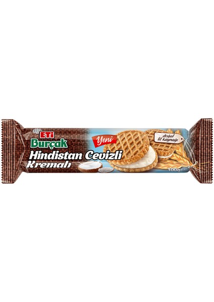 Burçak Hindistan Cevizli Kremalı Yulaflı Bisküvi 100G
