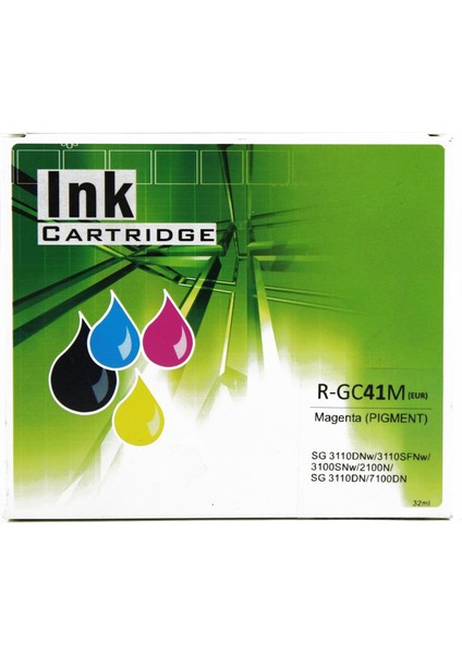 Fast İmage Fast® Muadil Rıcoh GC41 Kırmızı Ink Kartuş 32ML