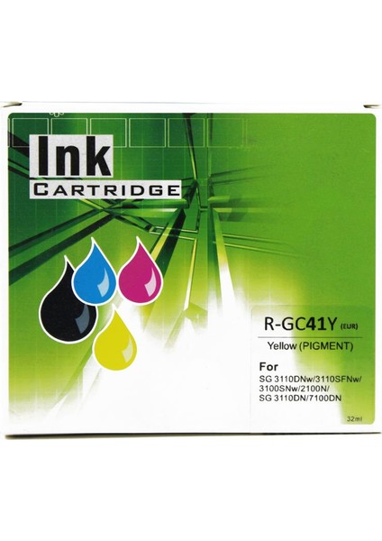 Fast® Muadil Rıcoh GC41 Sarı Ink Kartuş 32ML