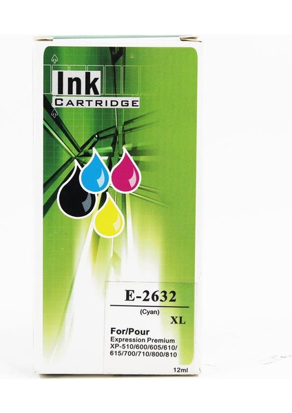 Fast® Muadil Epson T2632 Mavi Ink Kartuş 12ML