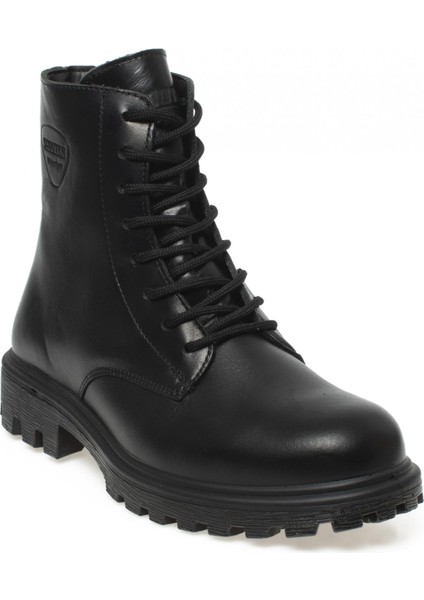 Z7106DS Siyah Kadın Hakiki Deri Su Geçirmez Bot