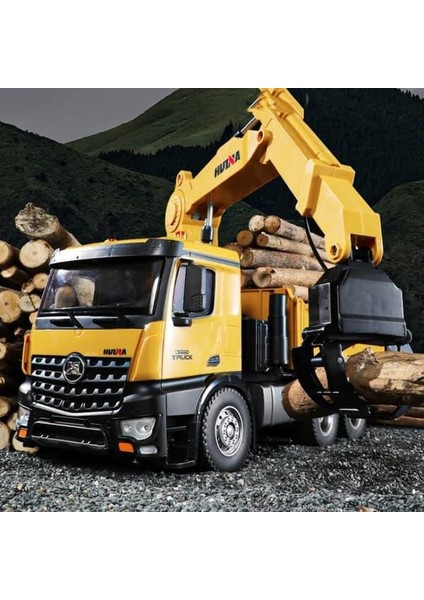 Huına 1/14 Yüksek Kalite 26 Kanal Rc Model Tutma Kollu Kepçeli Damperli Kamyon Uzaktan Kumandali Çok Fonksiyonlu Iş Makinası - 2.4g Sesli & Işıklı - 1575 -