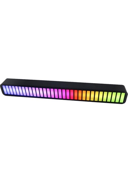 Rgb Sesle Etkinleştirilen 32 LED Bluetooth Uygulama Atmosfer Açık Siyah