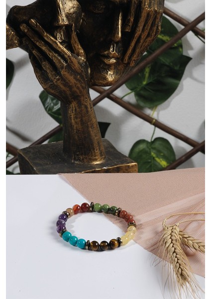 Sertifikalı Turkuaz Yeşim Akik Dönüşümlü Sitrin Doğal Taş Bileklik 8 mm fiyatları