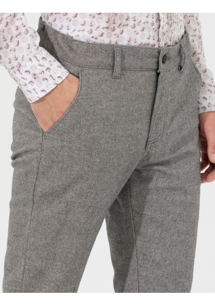 Erkek Gri Dokuma Spor Pantolon 50259778-VR024 indirimleri