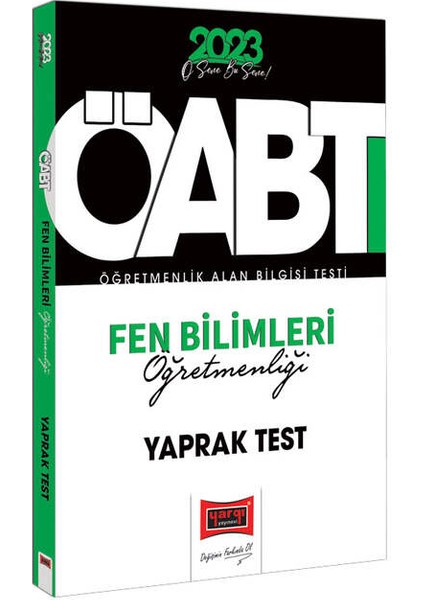 2023 KPSS ÖABT Fen Bilimleri Öğretmenliği Çek Kopart Yaprak Test