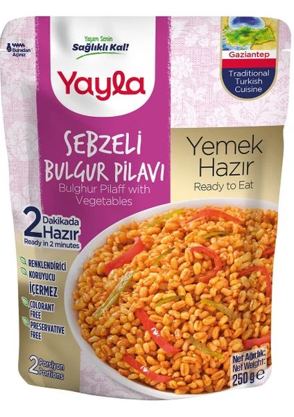 Yemek Hazır Sebzeli Bulgur Pilavı 250 grr