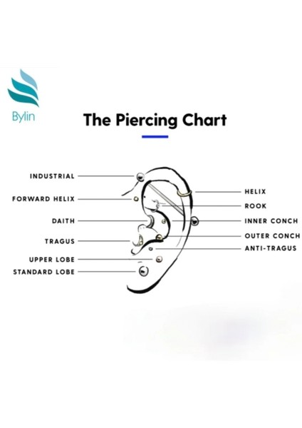 Cerrahi Çelik Buz Mavisi Tek Taş Piercing (Taş Çapı 3 mm , Bar Uzunluğu 6 mm) - 1 Adet