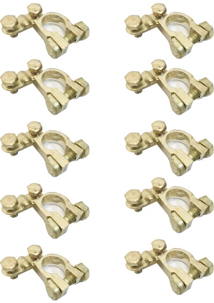 Akü Kesme Gerçek Kutup Başı (+) (-) 10 Lu Set Pirinç