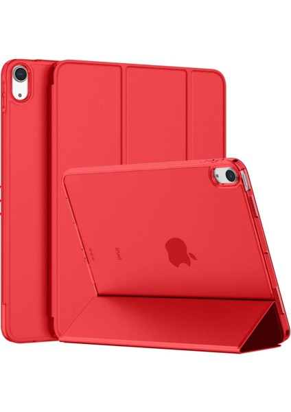 iPad 10.9 Inç 10.nesil Uyumlu Fuchsia Smart Cover Standlı Katlanabilir Akıllı Tablet Kılıfı