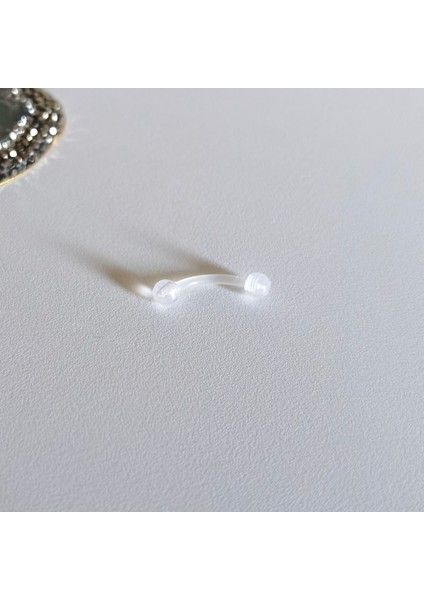Bioplast Rook , Snog , Dil , Kaş Muz Piercing-Bar uzunluğu 8mm-1adet