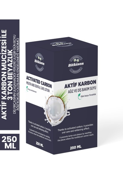 Aktif Karbon Ağız Çalkalama Suyu 250 ml