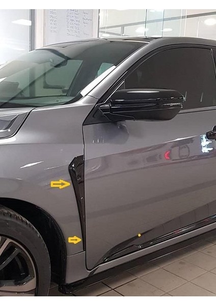 Honda civic fk7 için uygundur çamurluk havalandırma çıtası siyah boyalı modelleri