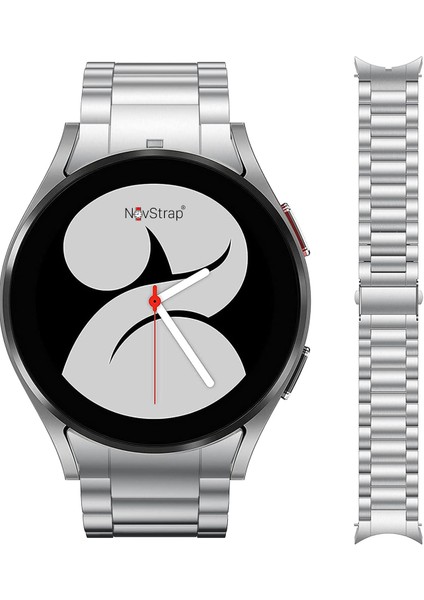 Samsung Galaxy Watch 5 Pro 45MM / Watch 5 40-44MM Uyumlu Çelik Metal Kordon Tam Uyumlu Pim