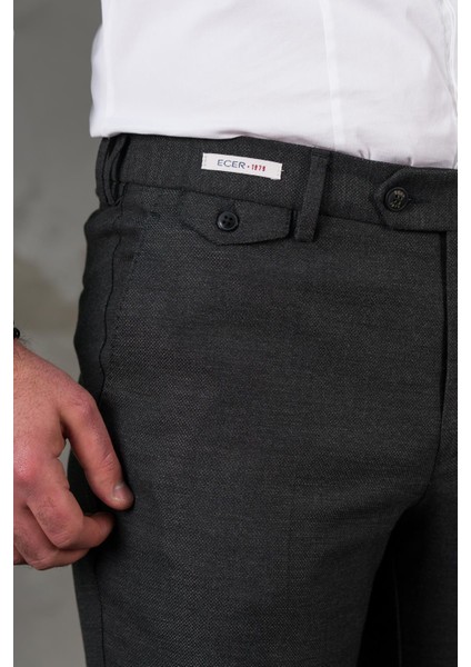 Regular Fit Yan Cep Boru Paça Erkek Kumaş Pantolon