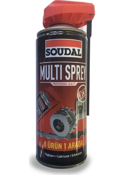 Soudal 8 In 1 Yağlayıcı Pas Sökücü Multi Sprey 400 ml