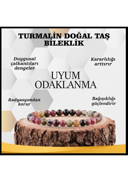 Turmalin Doğal Taş Bileklik 8 mm