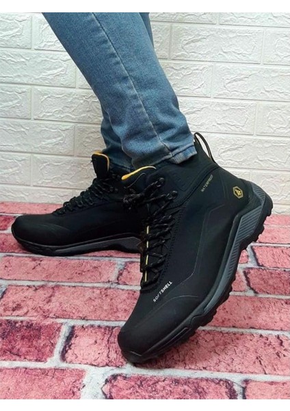 Bond 21664 Erkek Su Geçirmez Bot Ayakkabı Siyah Sarı V2 modelleri