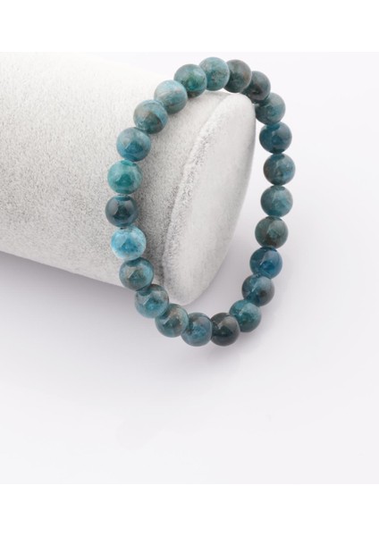 Sertifikalı Apatit Doğal Taşı Bileklik - 8 MM19